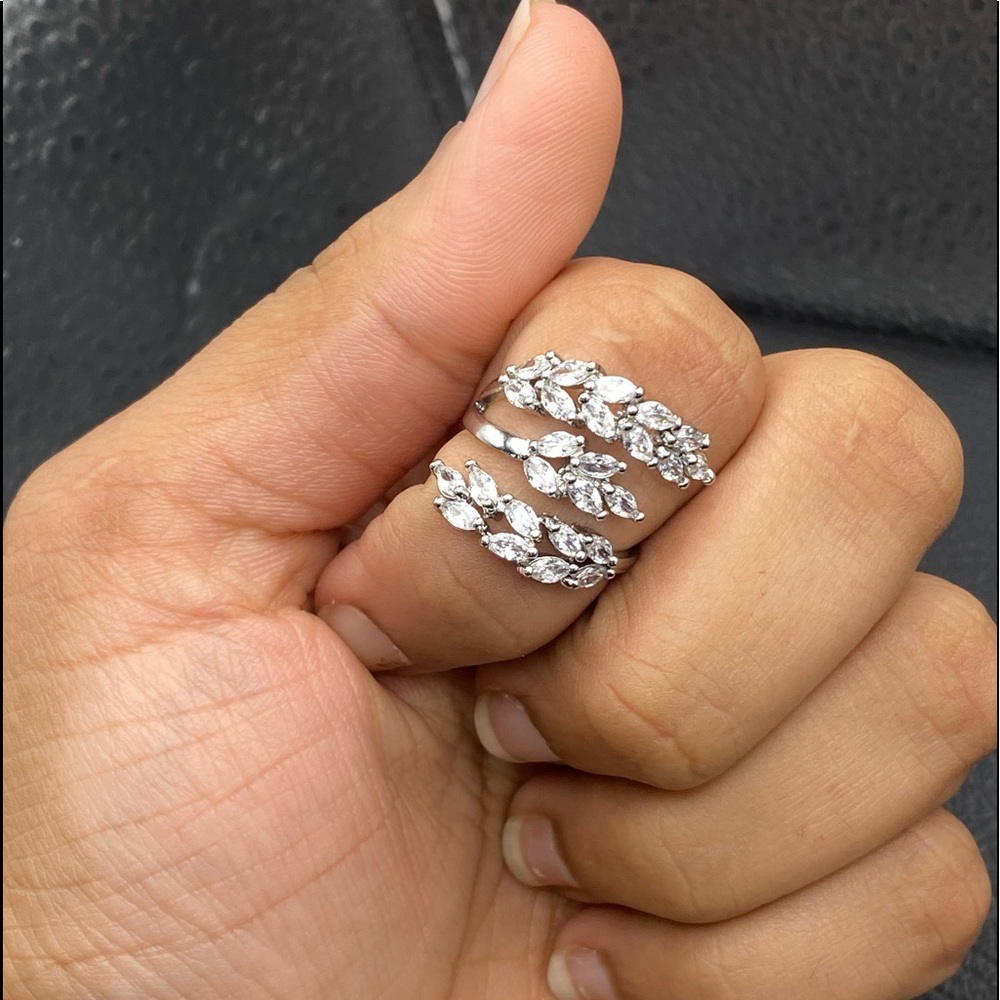 Luxury Elegant Leaf Branch Statement Ring - image 5